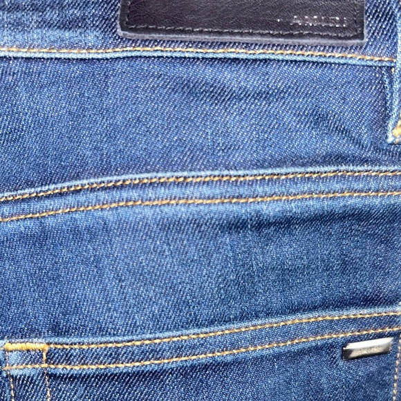 Amiri stack nwot raw denim beautiful 30w 34.5”ins rip rhq - Picture 11 of 15